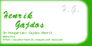 henrik gajdos business card